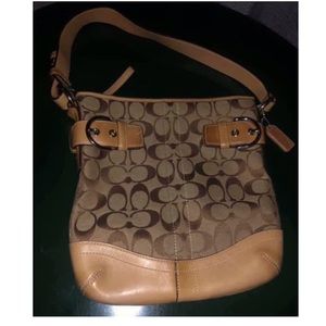 Brown/Tan Hobo Coach  Shoulder Purse